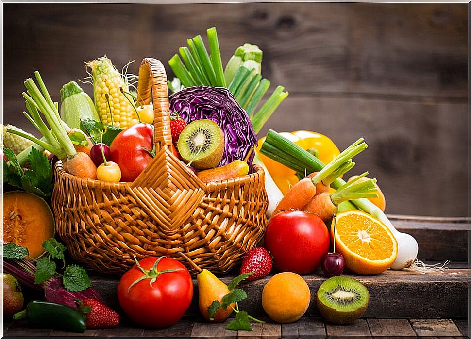 Vegetables and fruits.