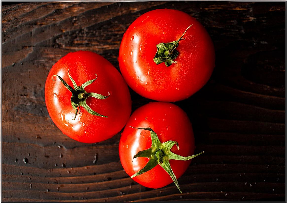 Red tomatoes for the lycopene.