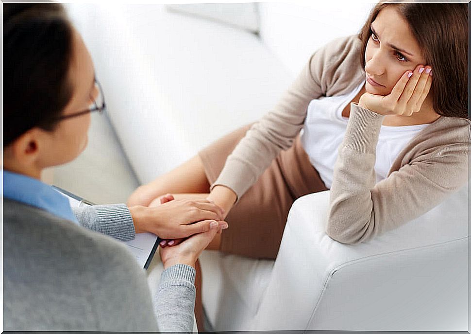 Woman receiving emotional support