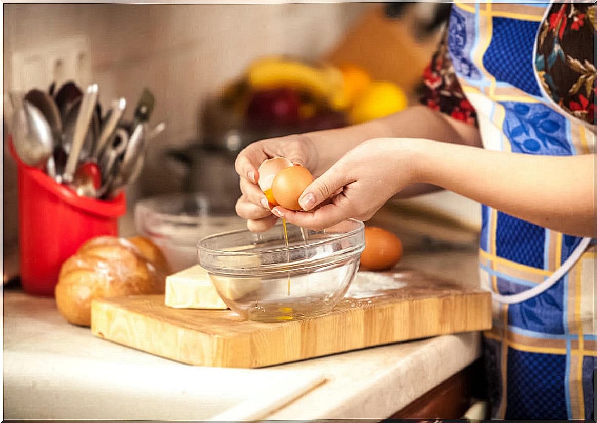 Eggs in the kitchen.