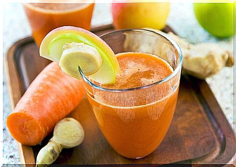 Apple, ginger and carrot for anemia