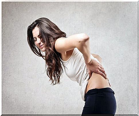 Woman with back pain 