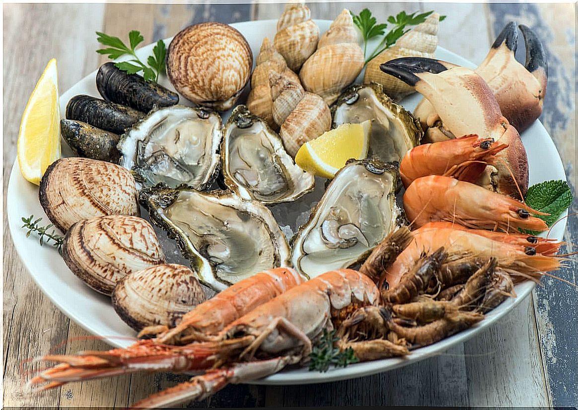 Seafood platter.